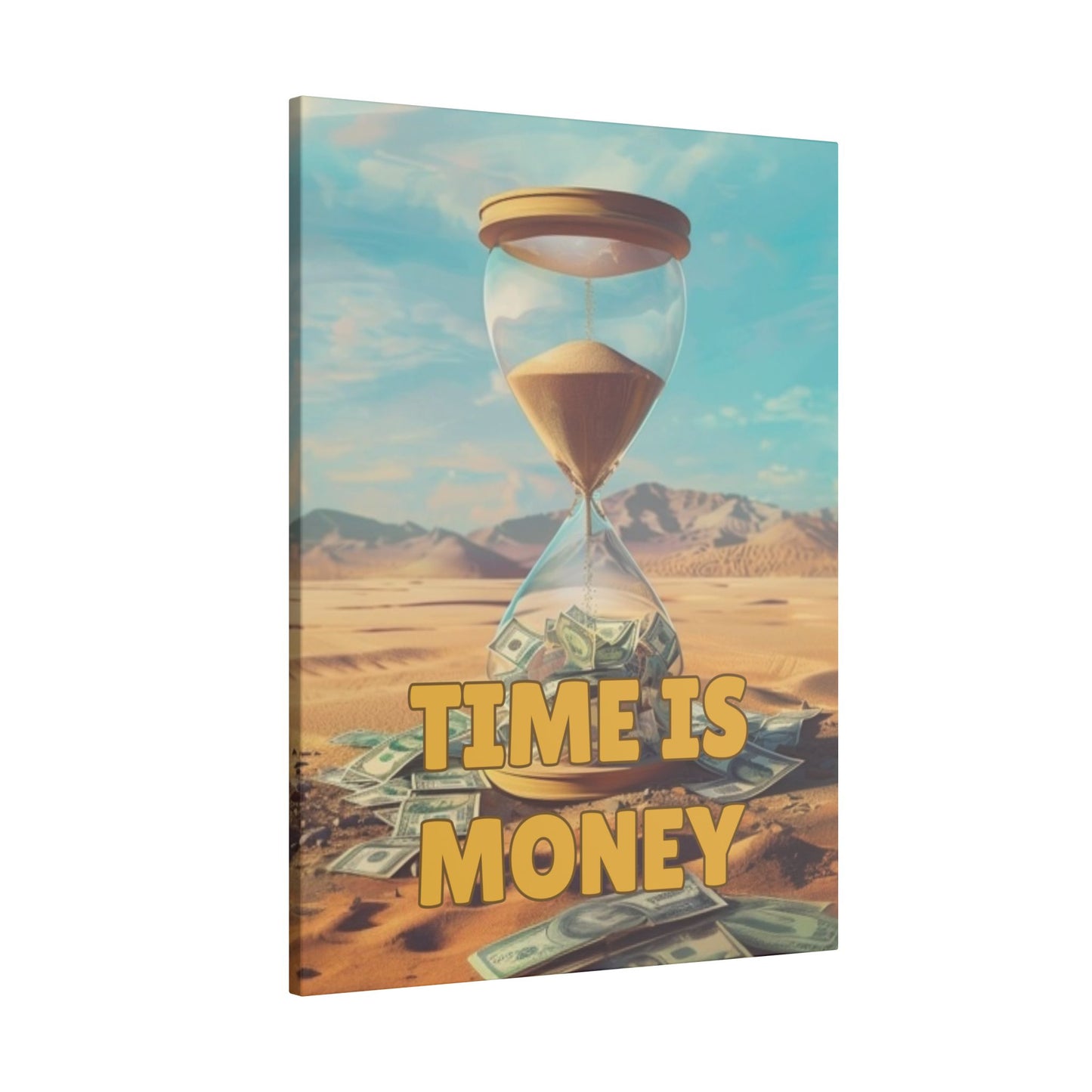 Time is Money Hourglass Canvas