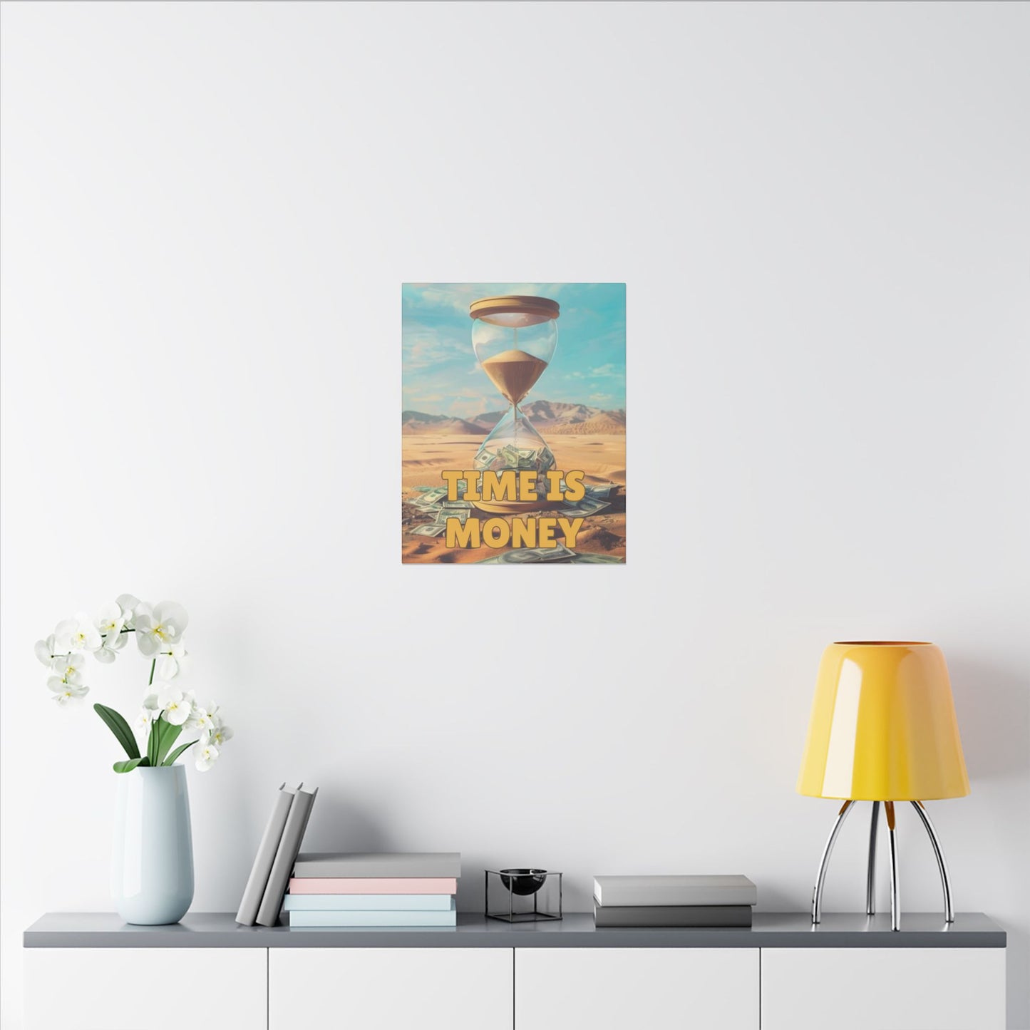 Time is Money Hourglass Canvas