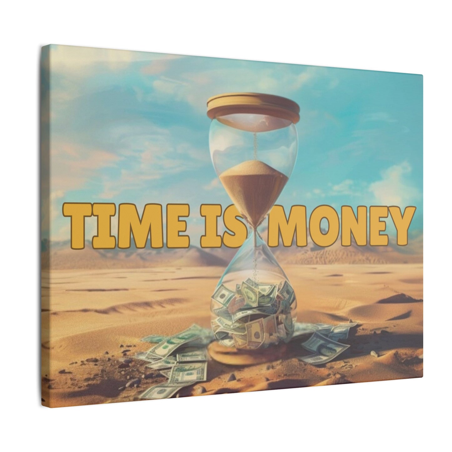 Time is Money Hourglass Canvas