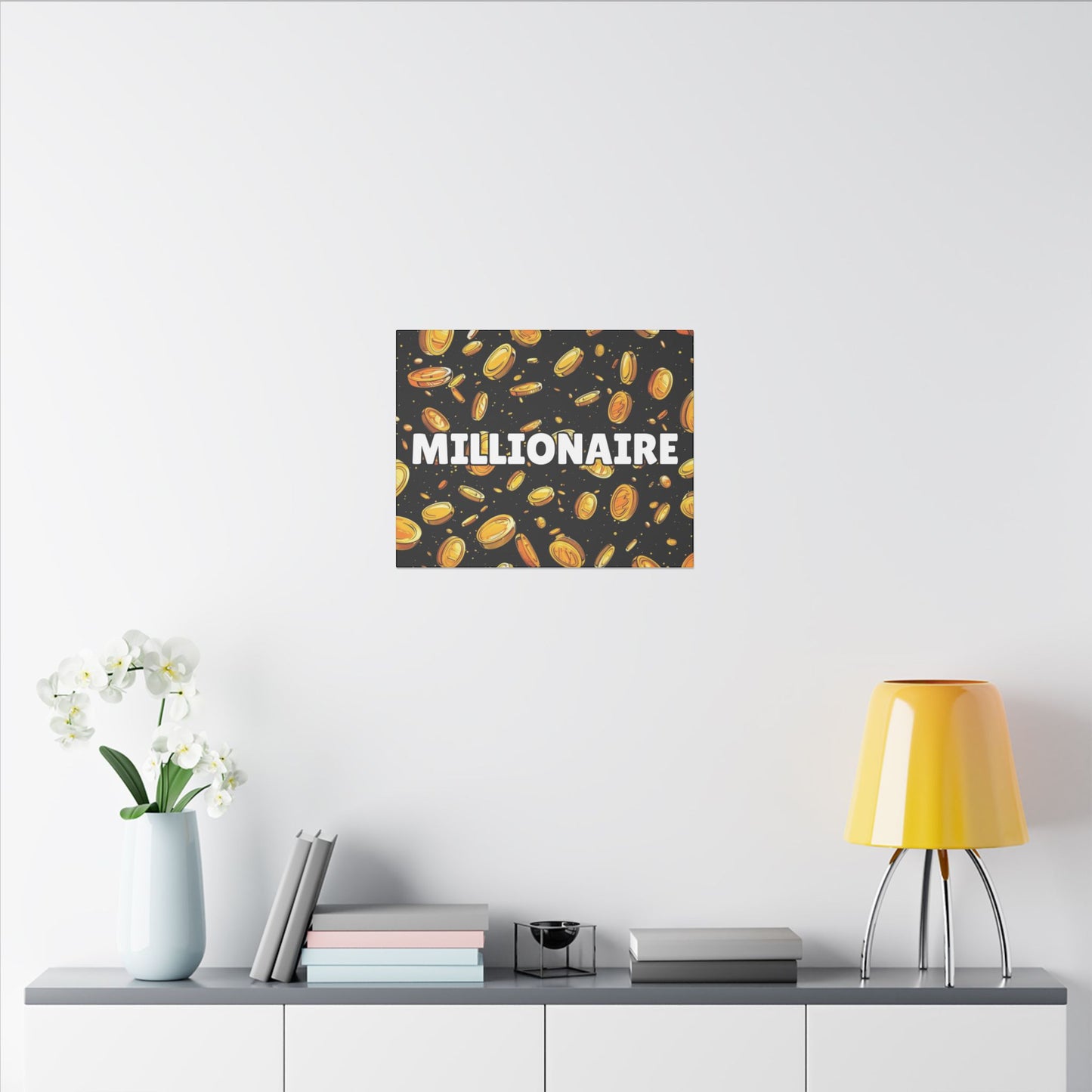 Millionaire Cartoon Coin Canvas