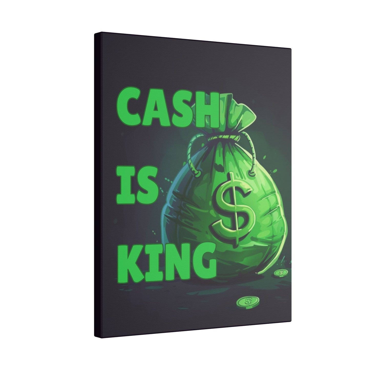 Cash Is King Green Moneybag