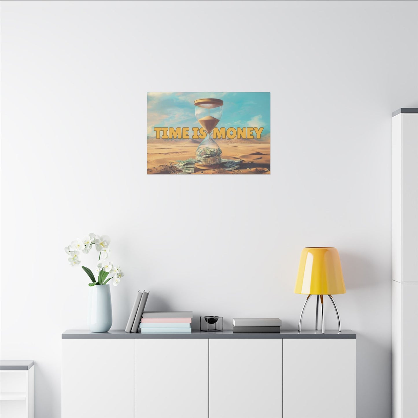 Time is Money Hourglass Canvas