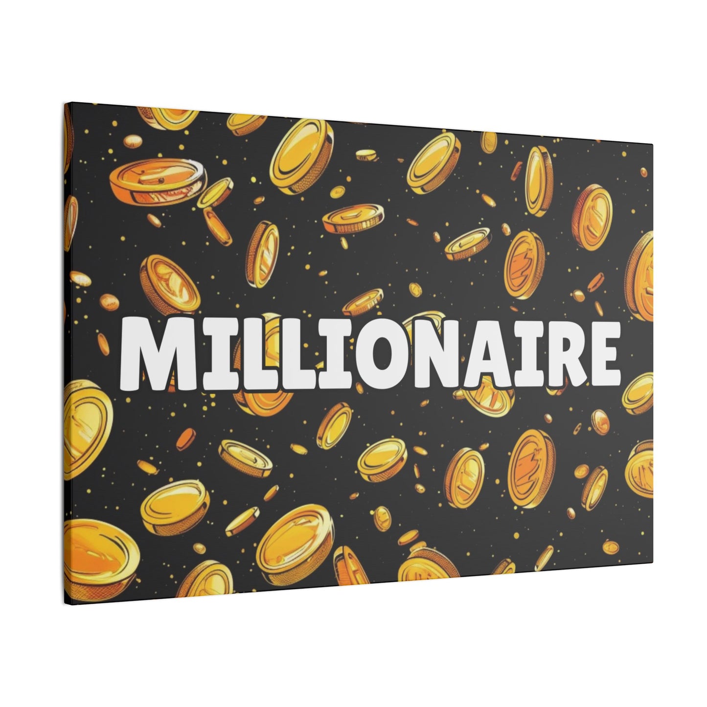 Millionaire Cartoon Coin Canvas