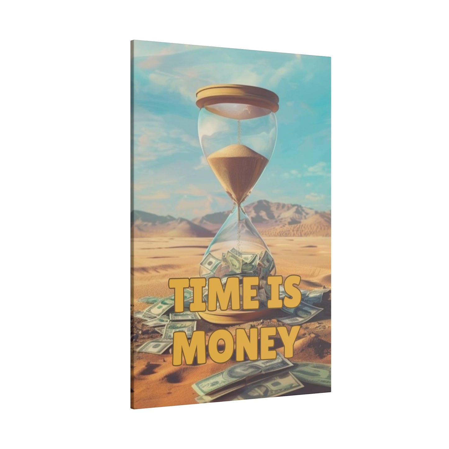 Time is Money Hourglass Canvas