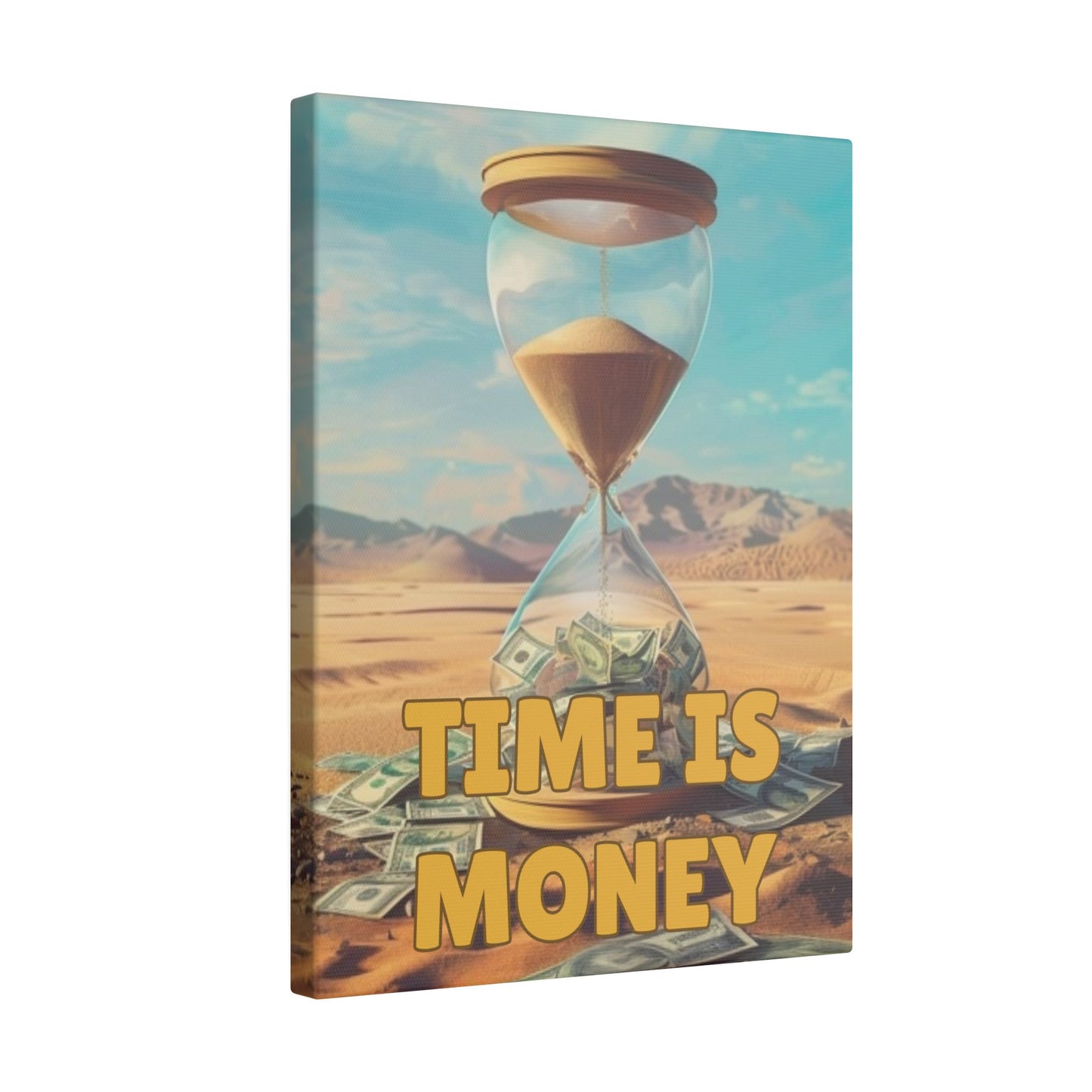 Time is Money Hourglass Canvas