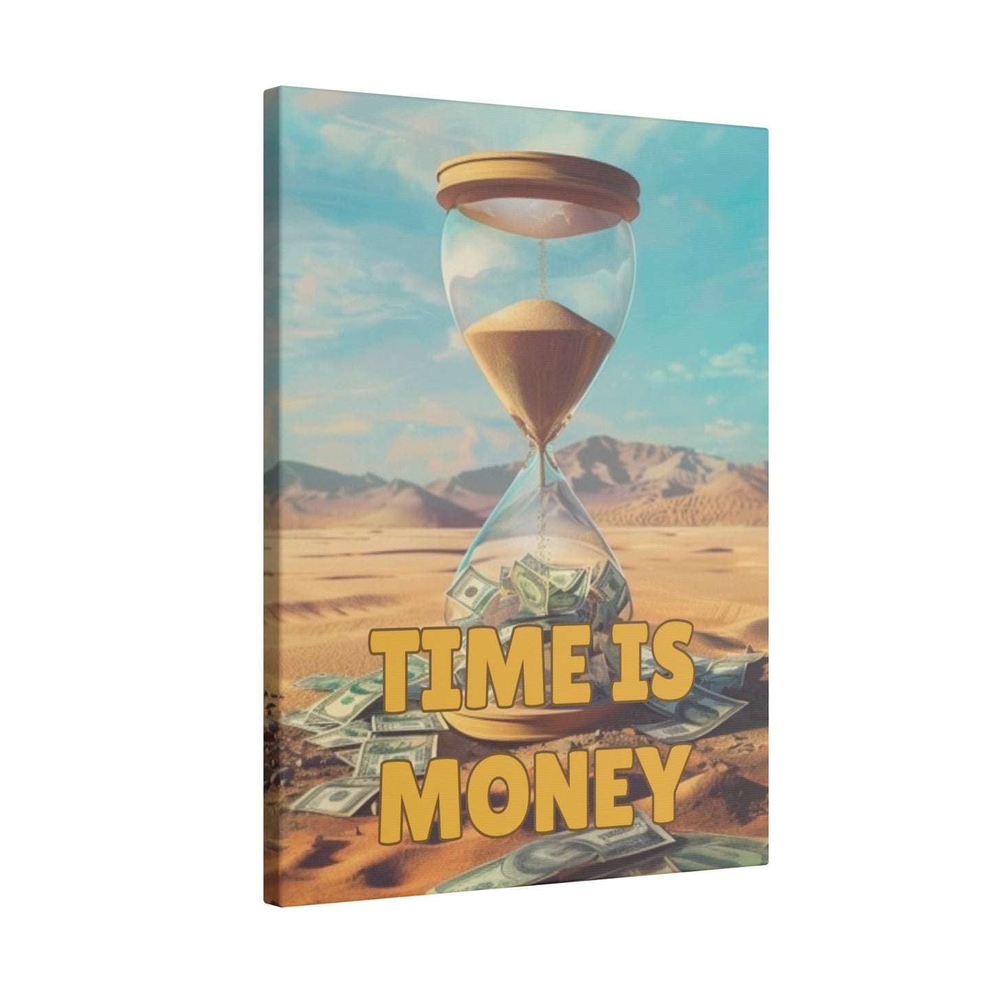 Time is Money Hourglass Canvas