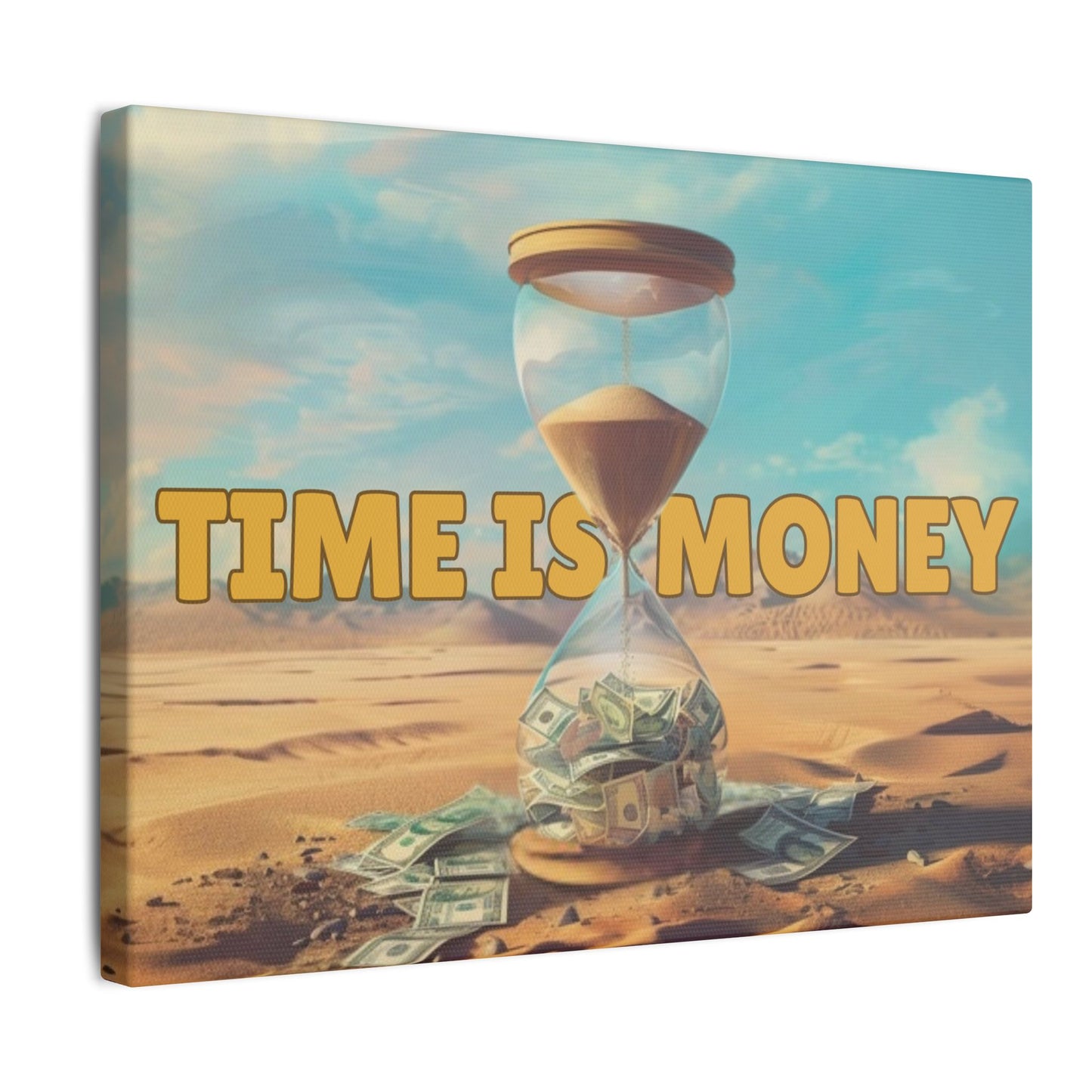 Time is Money Hourglass Canvas