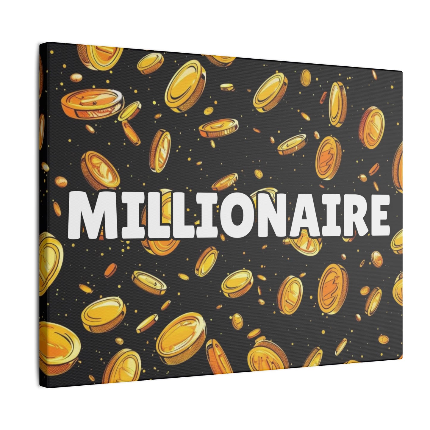 Millionaire Cartoon Coin Canvas