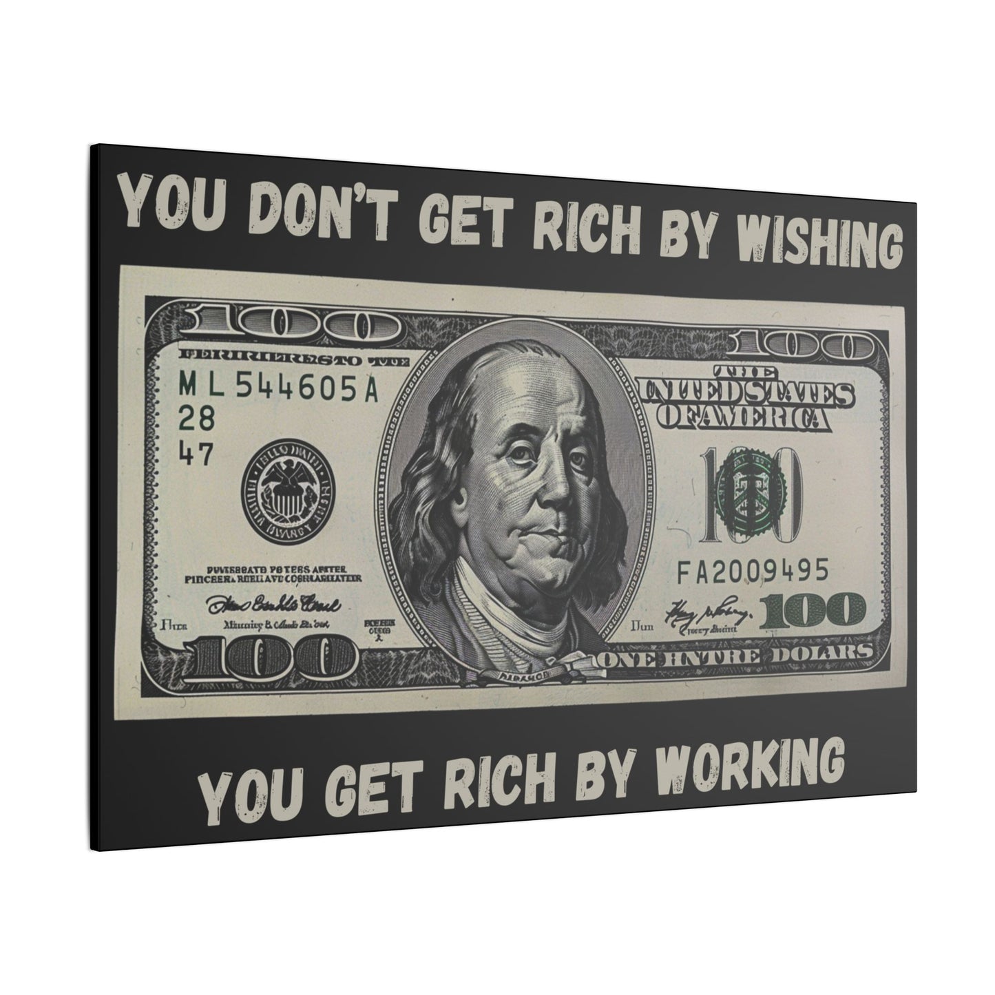 You Don't Get Rich by Wishing You Get Rich by Working