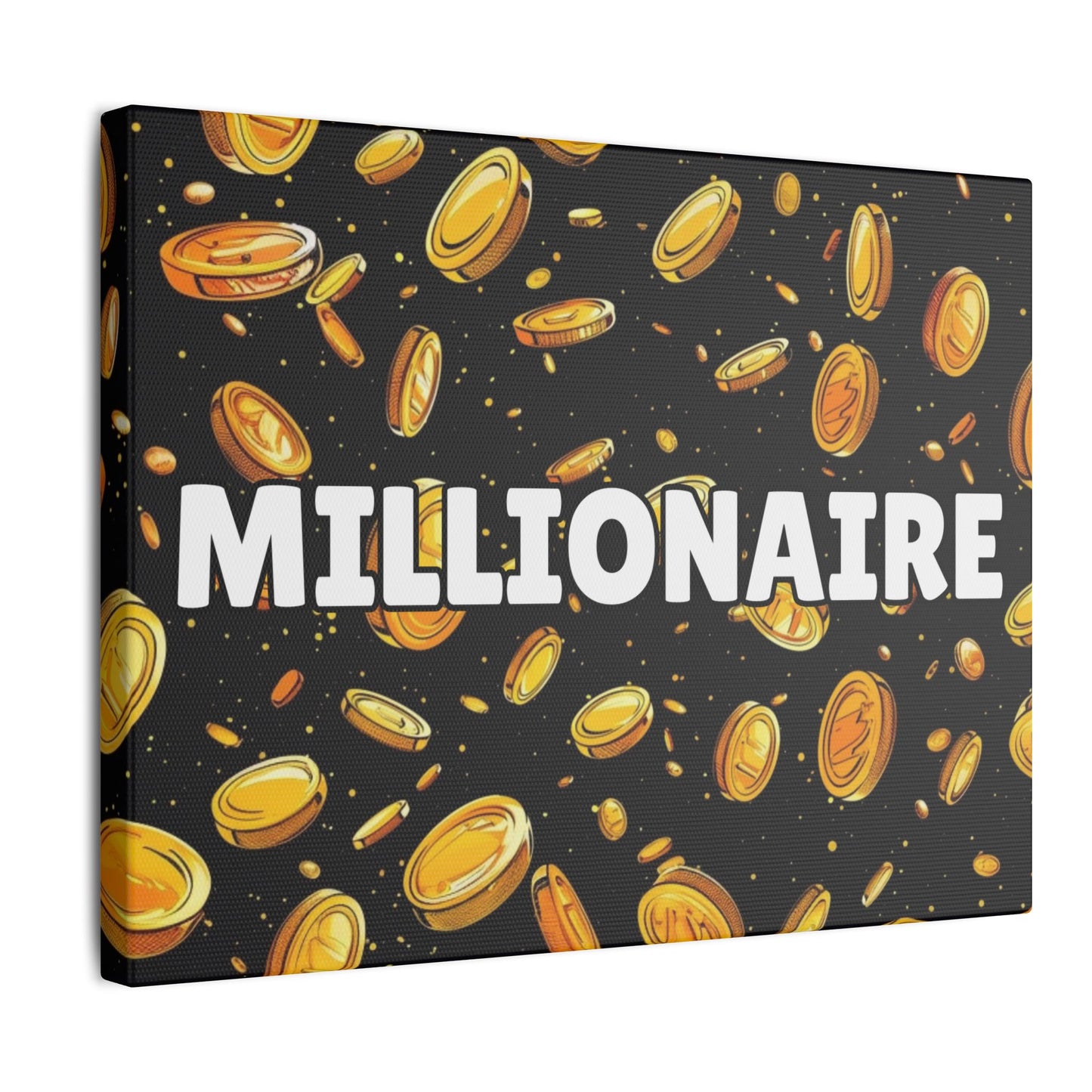 Millionaire Cartoon Coin Canvas