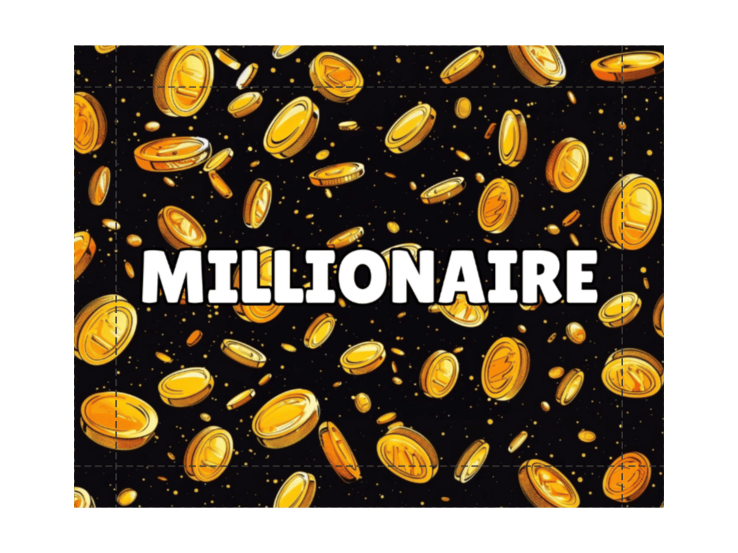 Millionaire Cartoon Coin Canvas