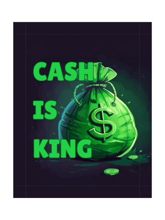 Cash Is King Green Moneybag