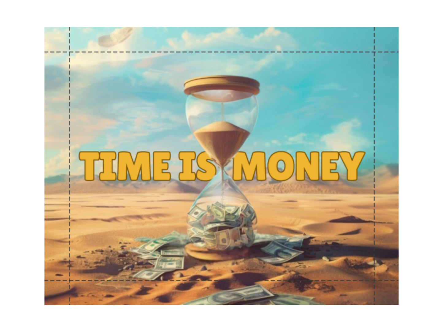 Time is Money Hourglass Canvas