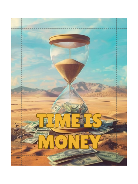 Time is Money Hourglass Canvas