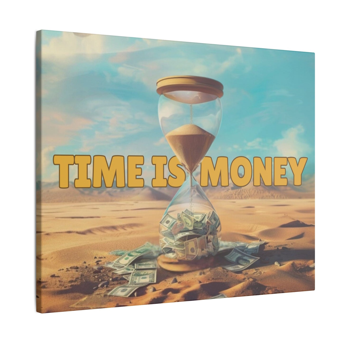 Time is Money Hourglass Canvas