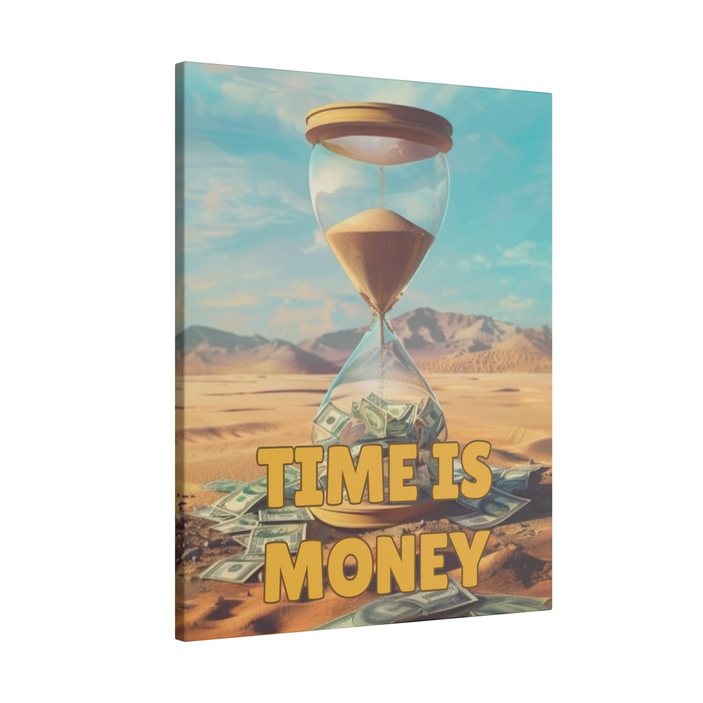 Time is Money Hourglass Canvas