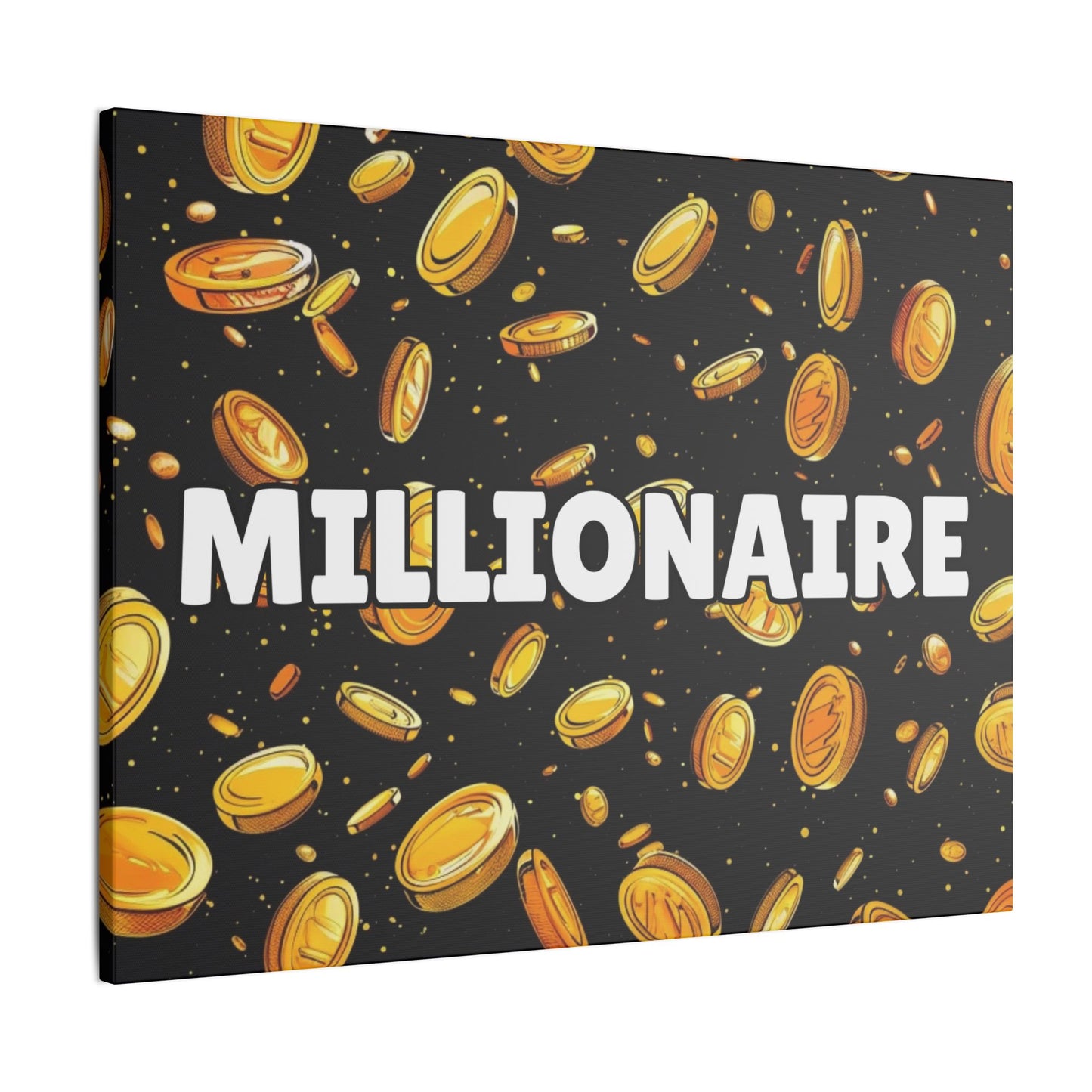 Millionaire Cartoon Coin Canvas