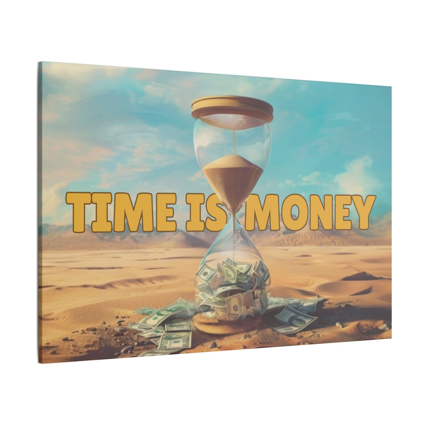 Time is Money Hourglass Canvas