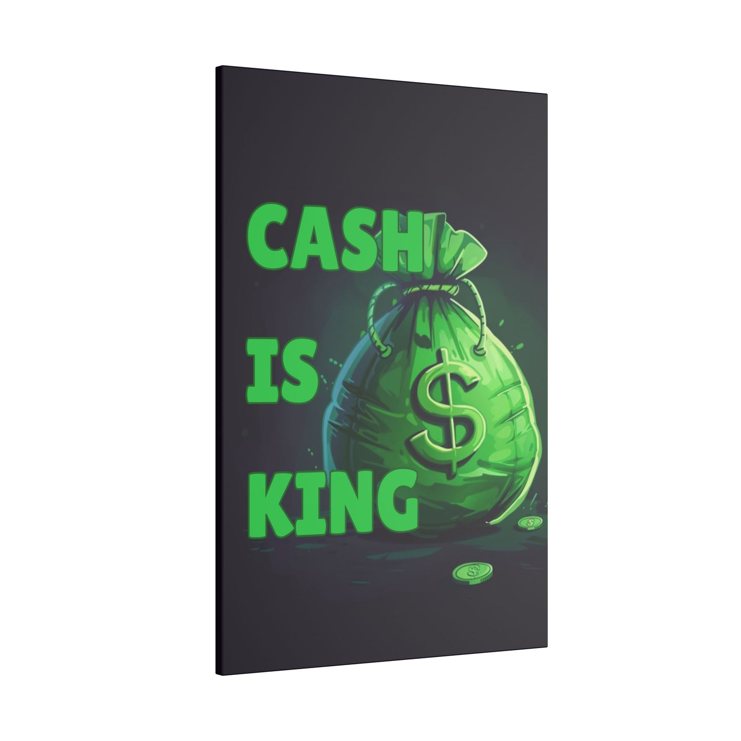 Cash Is King Green Moneybag