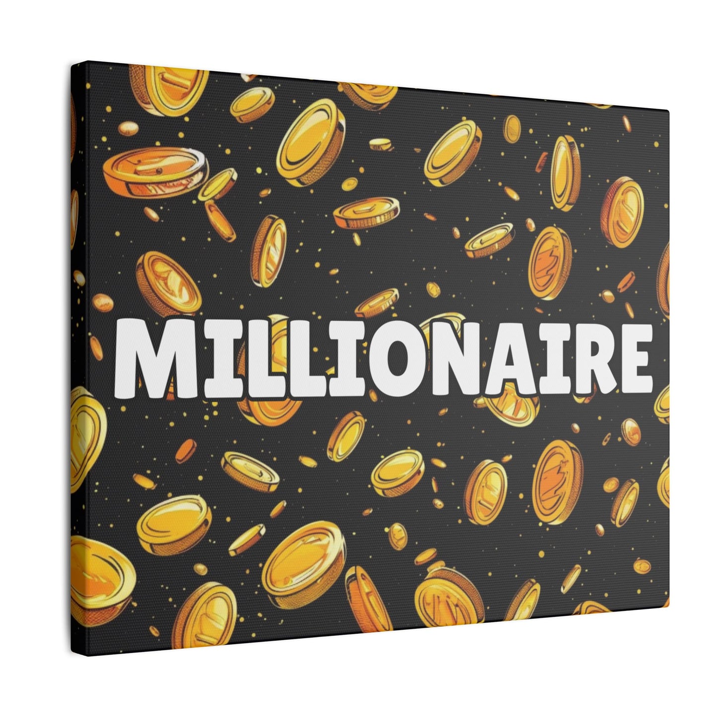 Millionaire Cartoon Coin Canvas