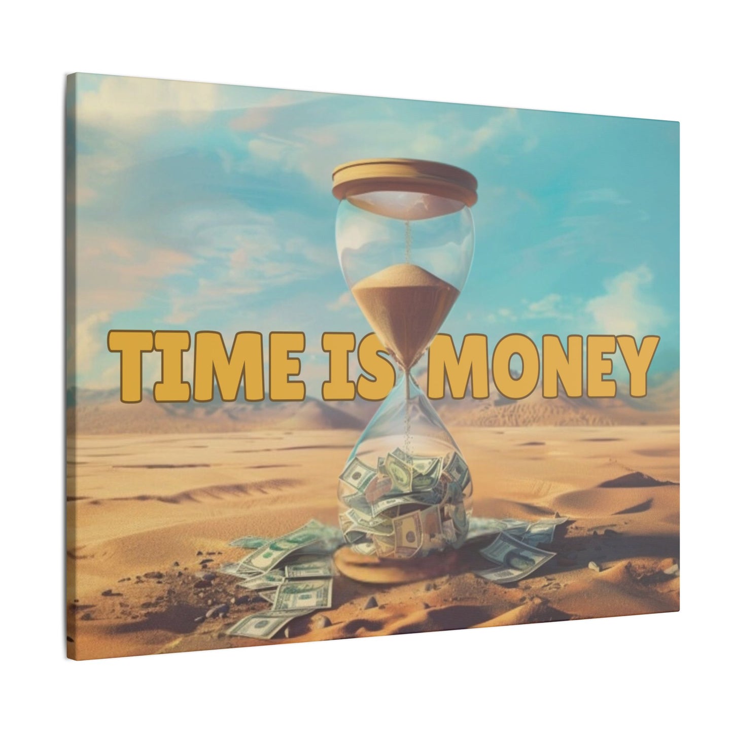 Time is Money Hourglass Canvas