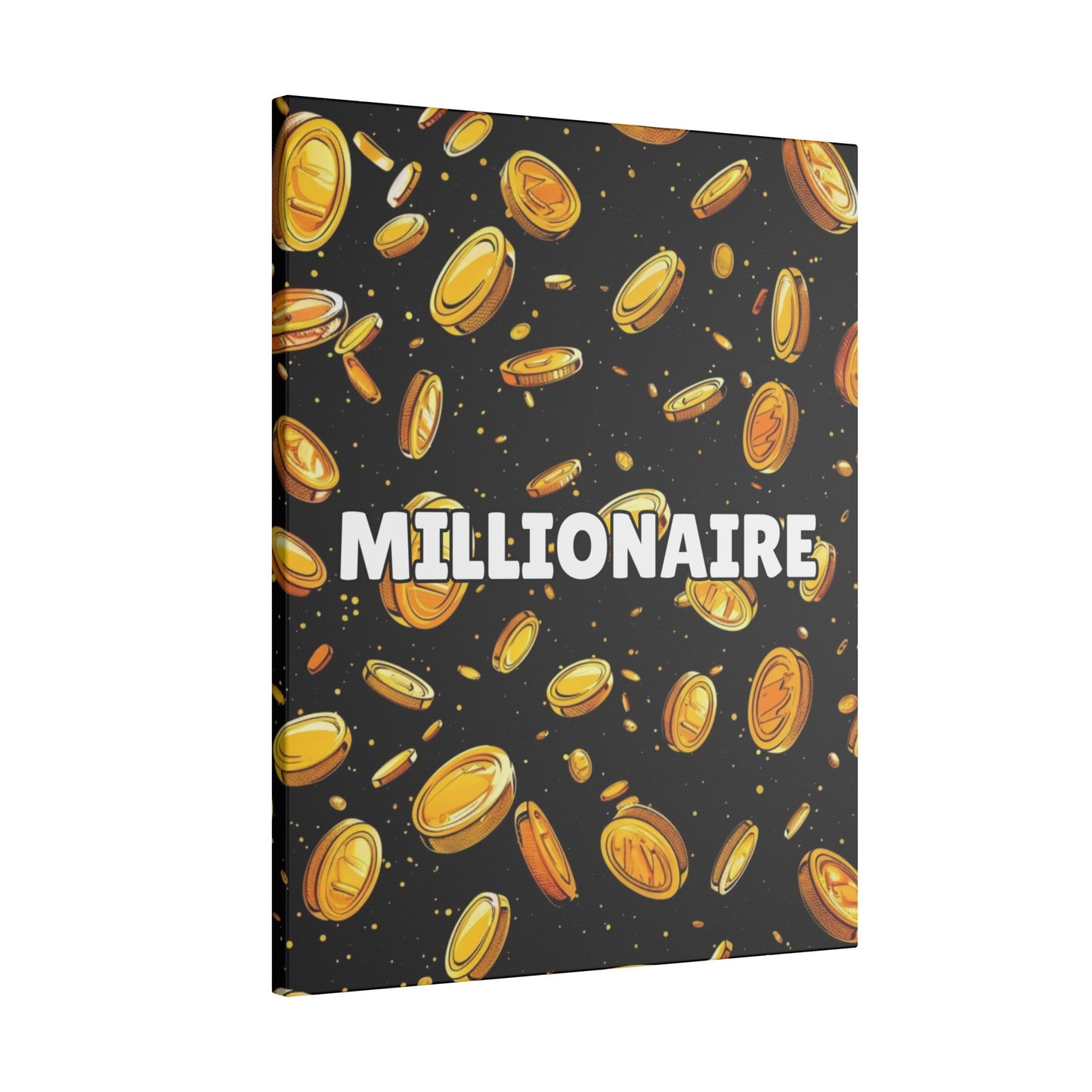 Millionaire Cartoon Coin Canvas