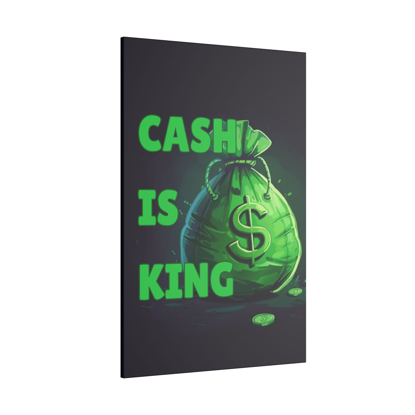 Cash Is King Green Moneybag