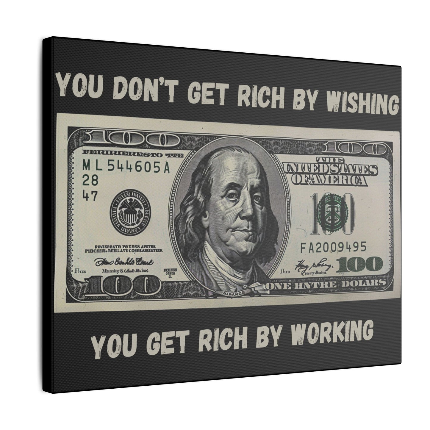 You Don't Get Rich by Wishing You Get Rich by Working